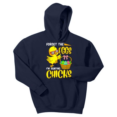 Forget The Eggs I'm Hunting Chicks Funny Happy Easter Day Kids Hoodie