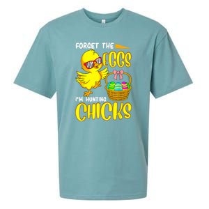 Forget The Eggs I'm Hunting Chicks Funny Happy Easter Day Sueded Cloud Jersey T-Shirt