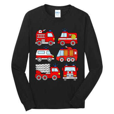 Fire Truck Emergency Vehicle Tall Long Sleeve T-Shirt