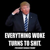 Funny Trump Everything Woke Turns To Shit Quote City Backpack