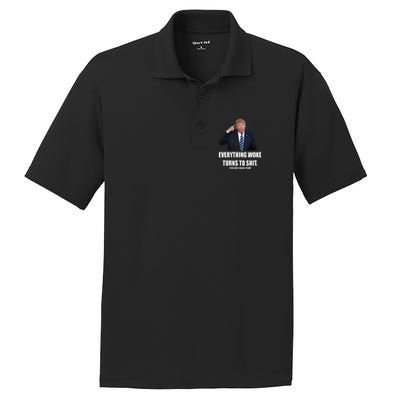 Funny Trump Everything Woke Turns To Shit Quote PosiCharge RacerMesh Polo