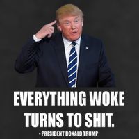 Funny Trump Everything Woke Turns To Shit Quote Hat