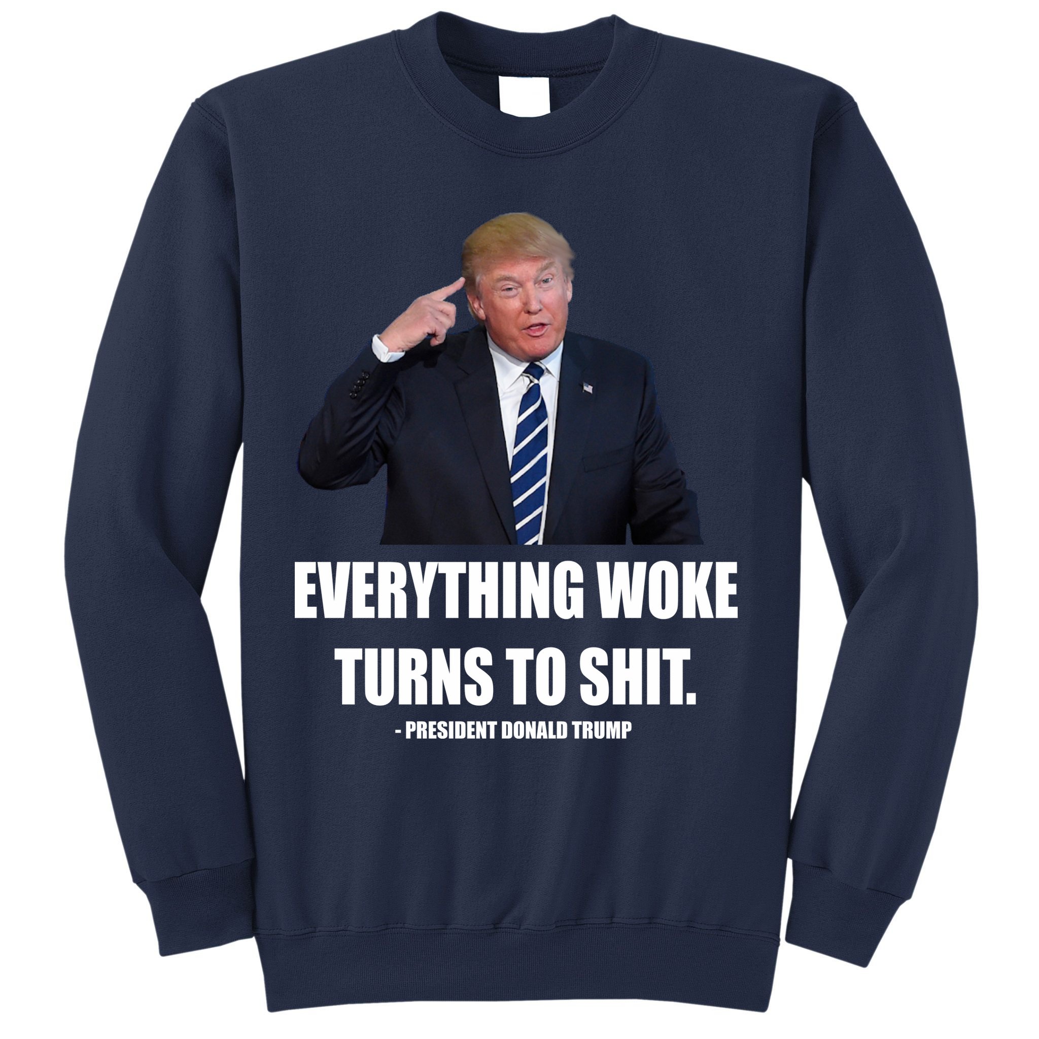 Funny Trump Everything Woke Turns To Shit Quote Sweatshirt