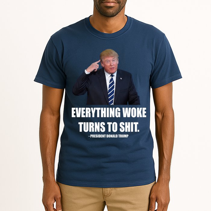 Funny Trump Everything Woke Turns To Shit Quote Tall T-Shirt