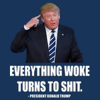 Funny Trump Everything Woke Turns To Shit Quote Full Zip Hoodie