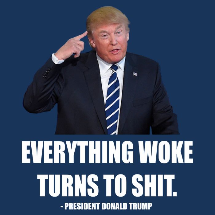 Funny Trump Everything Woke Turns To Shit Quote Full Zip Hoodie