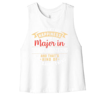 Funny Textile Engineering Major Studencool Gift Graduation Cool Gift Women's Racerback Cropped Tank