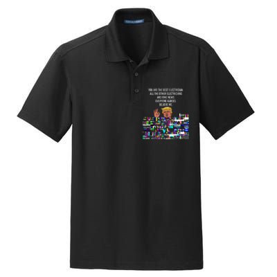 Funny Trump Electrician Lineman Dry Zone Grid Polo