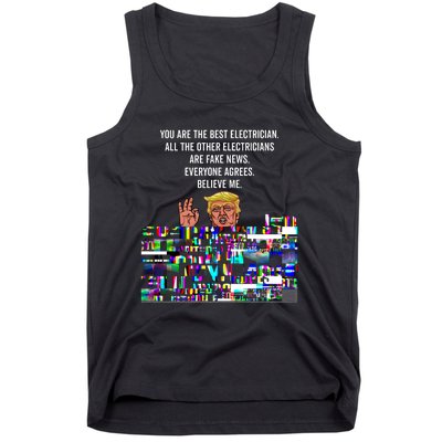 Funny Trump Electrician Lineman Tank Top