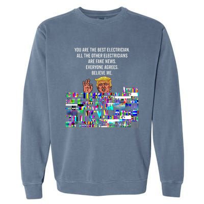 Funny Trump Electrician Lineman Garment-Dyed Sweatshirt