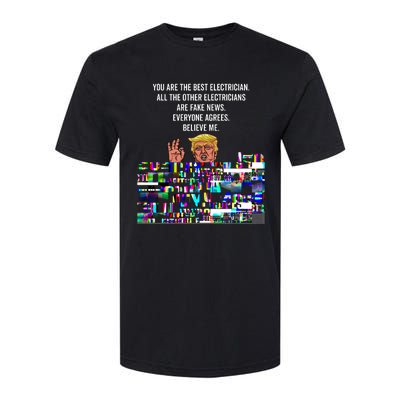 Funny Trump Electrician Lineman Softstyle CVC T-Shirt