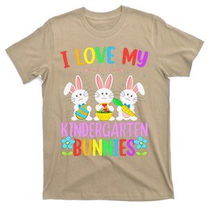 Funny Teacher Easter Day I Love My Kindergarten Bunnies Eggs T-Shirt