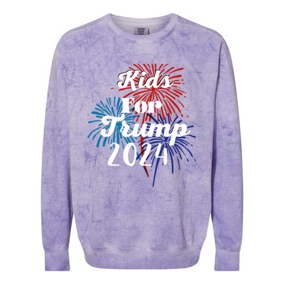 For Trump Election 2024 Cool Gift Colorblast Crewneck Sweatshirt