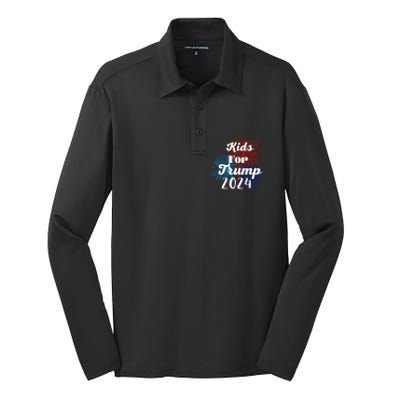 For Trump Election 2024 Cool Gift Silk Touch Performance Long Sleeve Polo