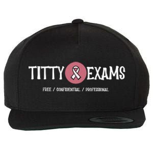 Funny Titty Exams Save The Tatas Breast Cancer Awareness Gift Wool Snapback Cap