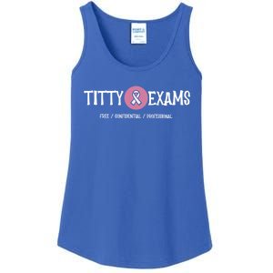 Funny Titty Exams Save The Tatas Breast Cancer Awareness Gift Ladies Essential Tank