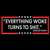 Funny Trump Everything Woke Turns To Shit Full Zip Hoodie