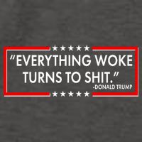 Funny Trump Everything Woke Turns To Shit Vector Backpack