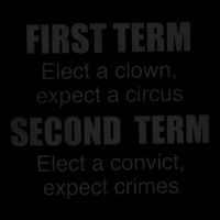 First Term Elect A Clown Expect A Circus Second Term Elect A Convict Expect Cri 16oz Travel Tumbler