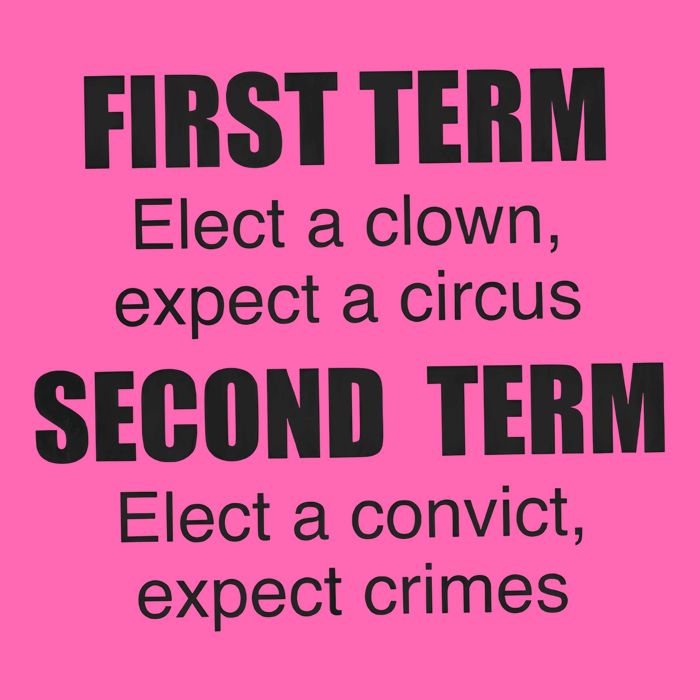First Term Elect A Clown Expect A Circus Second Term Elect A Convict Expect Cri Stripe Pom Pom Beanie
