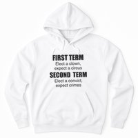 First Term Elect A Clown Expect A Circus Second Term Elect A Convict Expect Cri Hoodie