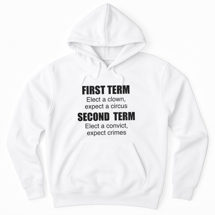 First Term Elect A Clown Expect A Circus Second Term Elect A Convict Expect Cri Hoodie