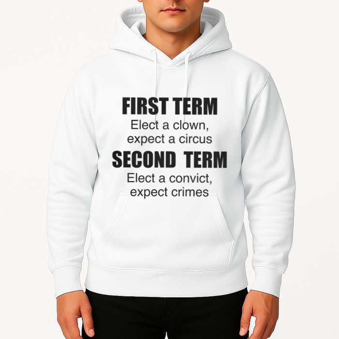First Term Elect A Clown Expect A Circus Second Term Elect A Convict Expect Cri Hoodie