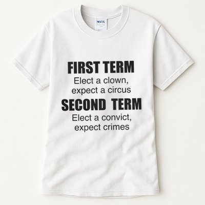 First Term Elect A Clown Expect A Circus Second Term Elect A Convict Expect Cri Tall T-Shirt