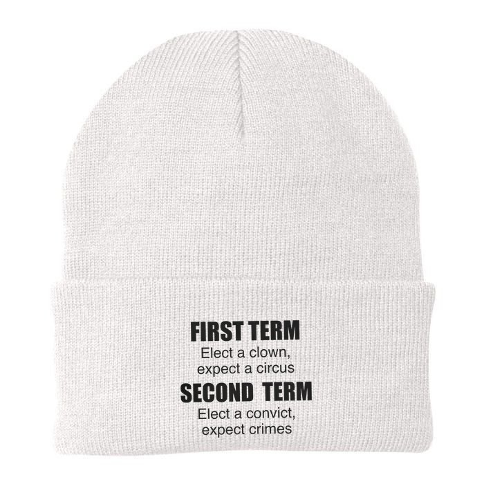First Term Elect A Clown Expect A Circus Second Term Elect A Convict Expect Cri Beanie