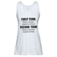 First Term Elect A Clown Expect A Circus Second Term Elect A Convict Expect Cri Ladies Essential Flowy Tank