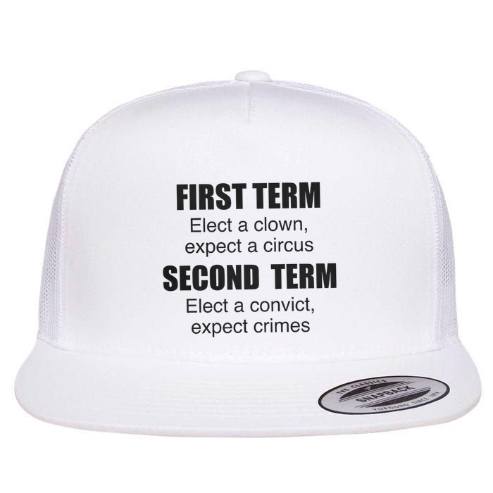 First Term Elect A Clown Expect A Circus Second Term Elect A Convict Expect Cri Flatbill Hat