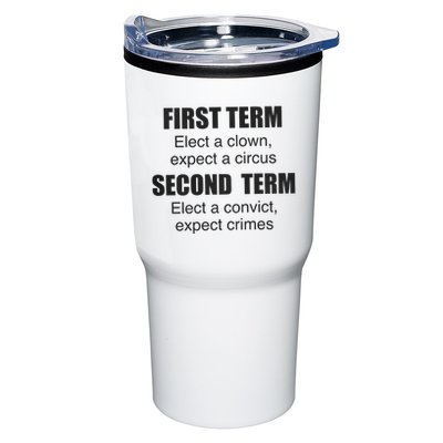 First Term Elect A Clown Expect A Circus Second Term Elect A Convict Expect Cri Tumbler