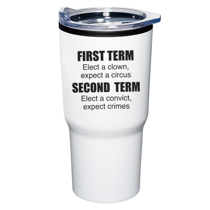 First Term Elect A Clown Expect A Circus Second Term Elect A Convict Expect Cri Tumbler
