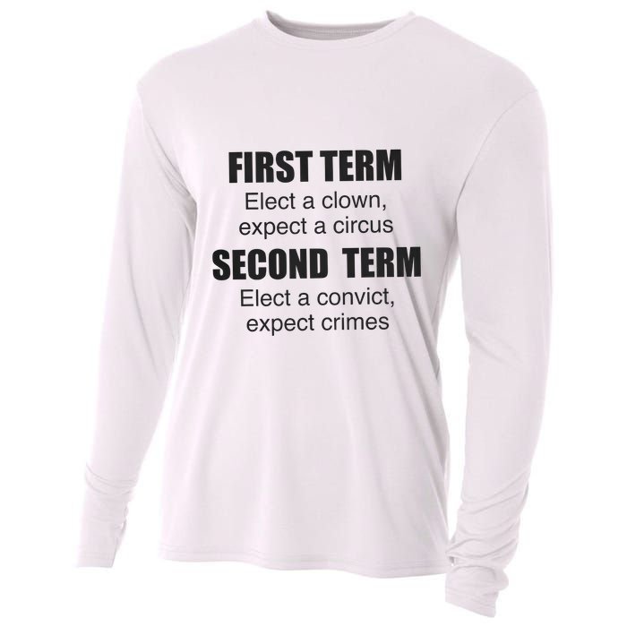 First Term Elect A Clown Expect A Circus Second Term Elect A Convict Expect Cri Cooling Performance Long Sleeve Crew