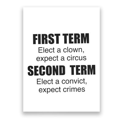 First Term Elect A Clown Expect A Circus Second Term Elect A Convict Expect Cri Poster