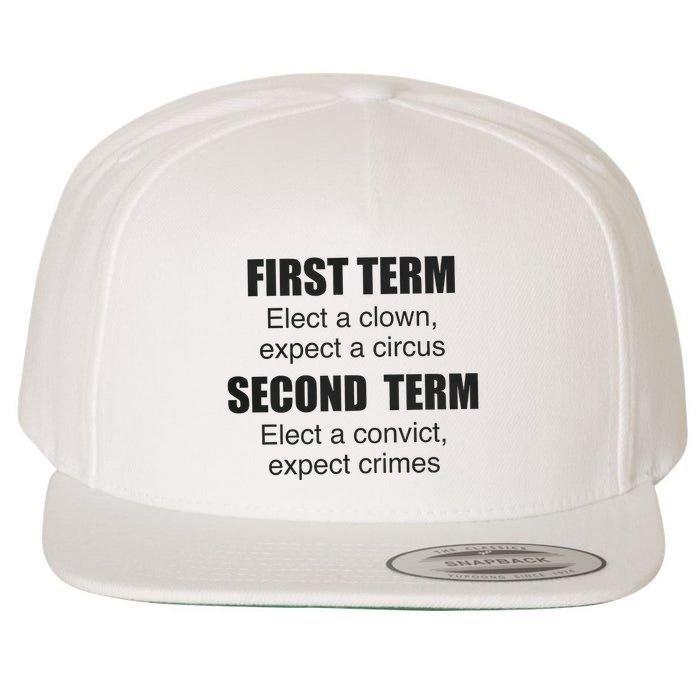 First Term Elect A Clown Expect A Circus Second Term Elect A Convict Expect Cri Wool Snapback Cap
