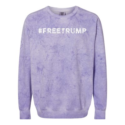 Free Trump Free Donald Trump 2024 Colorblast Crewneck Sweatshirt