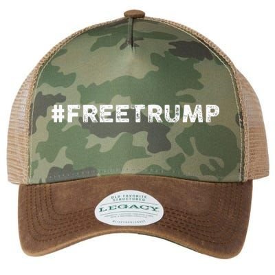 Free Trump Free Donald Trump 2024 Legacy Tie Dye Trucker Hat