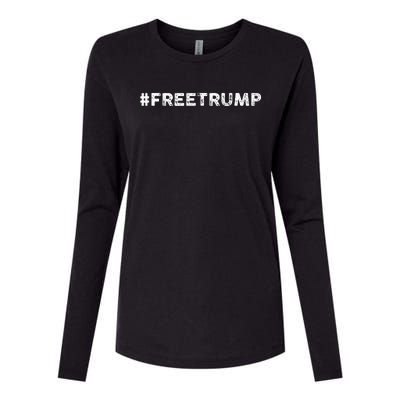 Free Trump Free Donald Trump 2024 Womens Cotton Relaxed Long Sleeve T-Shirt