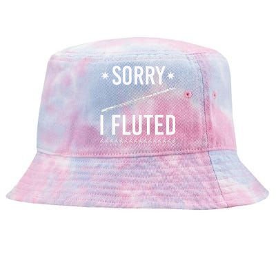 Funny Transverse Flute Intrument Sorry I Fluted Flutist Tie-Dyed Bucket Hat