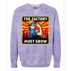 Factorio The Factory Must Grow Gift Colorblast Crewneck Sweatshirt