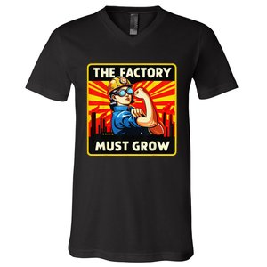 Factorio The Factory Must Grow Gift V-Neck T-Shirt