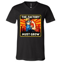 Factorio The Factory Must Grow Gift V-Neck T-Shirt