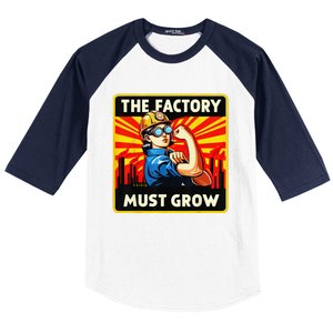 Factorio The Factory Must Grow Gift Baseball Sleeve Shirt