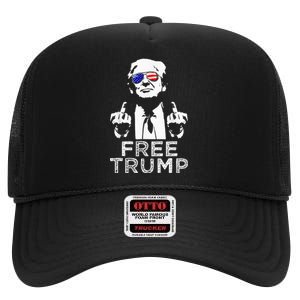 Free Trump Free Donald Trump 2024 High Crown Mesh Back Trucker Hat