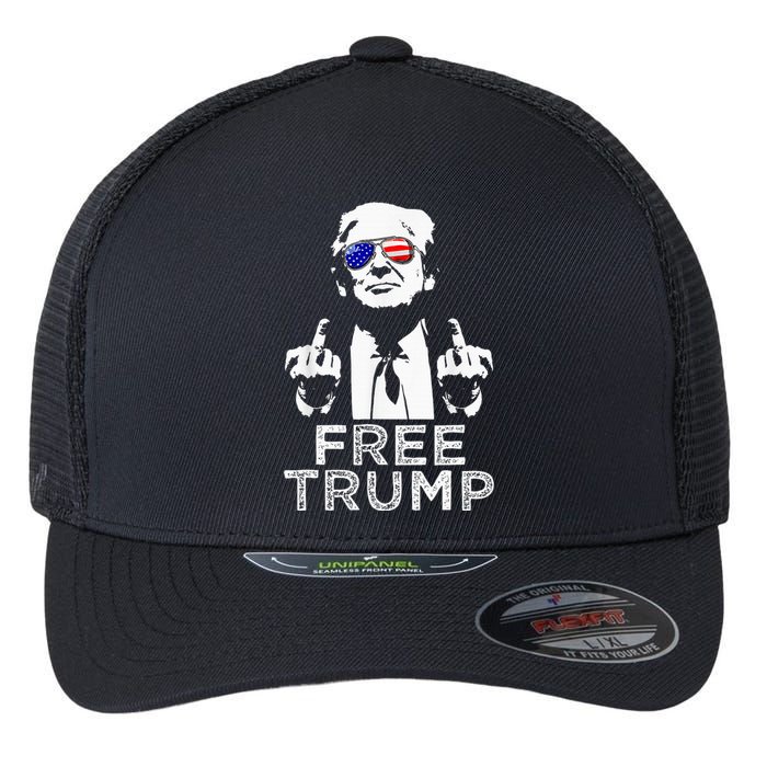 Free Trump Free Donald Trump 2024 Flexfit Unipanel Trucker Cap