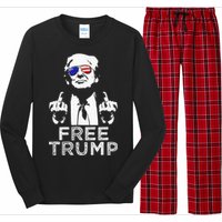 Free Trump Free Donald Trump 2024 Long Sleeve Pajama Set