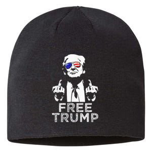 Free Trump Free Donald Trump 2024 Sustainable Beanie