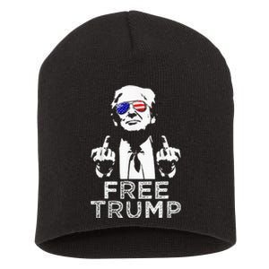 Free Trump Free Donald Trump 2024 Short Acrylic Beanie