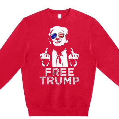 Free Trump Free Donald Trump 2024 Premium Crewneck Sweatshirt